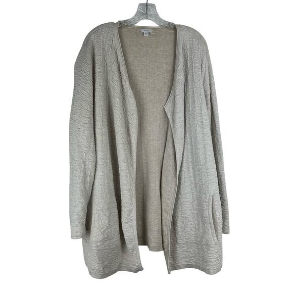J. Jill Sweaters - Pure J. Jill Open Front Cardigan Size M Beige Relaxed